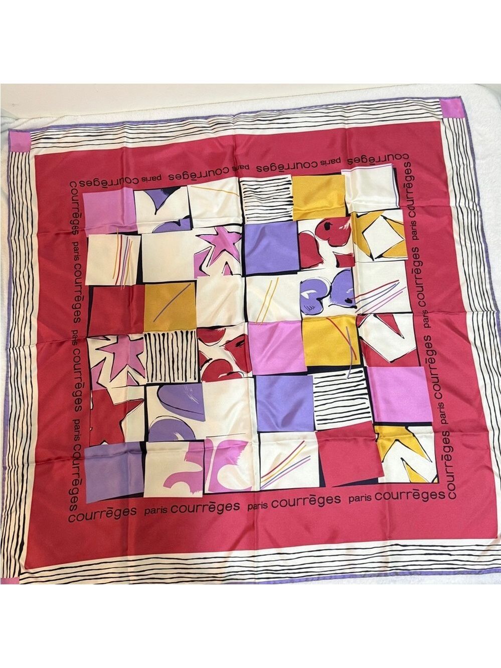 Courrèges #2 Multicolor Silk Scarf